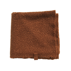 Plaid bouclé roestbruin 150x170 cm THUIS MET MOON